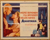 d391 ANASTASIA half-sheet movie poster '56 Ingrid Bergman, Yul Brynner