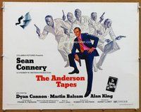 d392 ANDERSON TAPES half-sheet movie poster '71 Sean Connery, Sidney Lumet