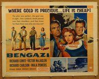 d408 BENGAZI style B half-sheet movie poster '55 Richard Conte, Victor McLaglen