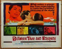 d409 BETWEEN TIME & ETERNITY half-sheet movie poster '60 Lilli Palmer