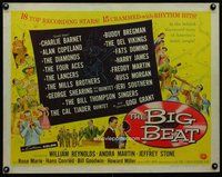 d411 BIG BEAT half-sheet movie poster '58 early blues & rock and roll!