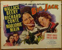 d414 BIG JACK style A half-sheet movie poster '49 Wallace Beery, Conte