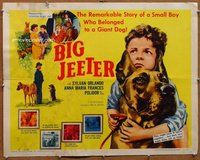 d415 BIG JEETER half-sheet movie poster '59 boy & his dog, Great Dane!