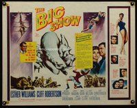 d416 BIG SHOW half-sheet movie poster '61 Esther Williams, circus!