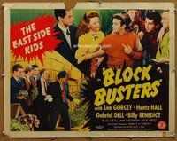 d420 BLOCK BUSTERS half-sheet movie poster '44 East Side Kids, Huntz Hall