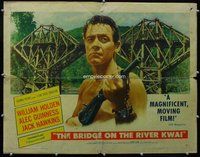 d429 BRIDGE ON THE RIVER KWAI style A half-sheet movie poster '58 Holden