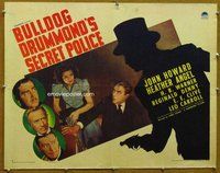 d433 BULLDOG DRUMMOND'S SECRET POLICE style B half-sheet movie poster '39