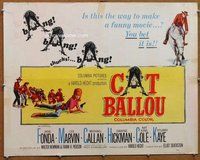 d443 CAT BALLOU half-sheet movie poster '65 classic Jane Fonda, Lee Marvin