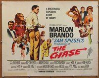 d445 CHASE half-sheet movie poster '66 Marlon Brando, Fonda, Redford