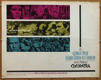 d447 CLEOPATRA half-sheet movie poster '64 Elizabeth Taylor, Burton