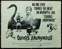 d455 CROOKS ANONYMOUS half-sheet movie poster '62 Julie Christie, English!