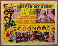 d464 DEEP IN MY HEART style B half-sheet movie poster '54 MGM musical!