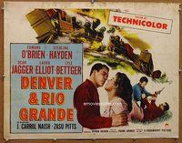 d466 DENVER & RIO GRANDE style B half-sheet movie poster '52 Edmond O'Brien