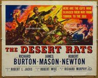 d468 DESERT RATS half-sheet movie poster '53 Richard Burton, James Mason