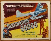 d470 DESTINATION 60,000 style B half-sheet movie poster '57 Preston Foster