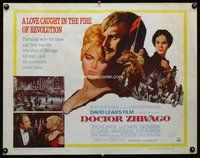 d477 DOCTOR ZHIVAGO half-sheet movie poster '65 David Lean, pre-awards!