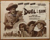 d483 DUEL IN THE SUN half-sheet movie poster R60 Jennifer Jones, Greg Peck