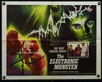 d485 ELECTRONIC MONSTER half-sheet movie poster '60 Rod Cameron, sci-fi!