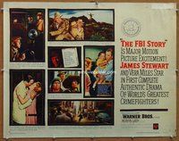 d499 FBI STORY half-sheet movie poster '59 Jimmy Stewart, Vera Miles