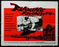 d501 FLAMING FRONTIER half-sheet movie poster '68 Stewart Granger