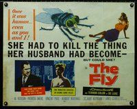 d503 FLY half-sheet movie poster '58 Vincent Price, classic sci-fi!
