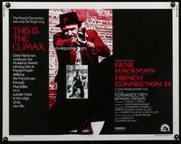 d510 FRENCH CONNECTION 2 half-sheet movie poster '75 Frankenheimer, Hackman