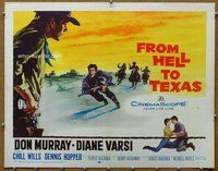 d013 FROM HELL TO TEXAS half-sheet movie poster '58 Don Murray, Diane Varsi