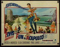 d514 FUN IN ACAPULCO half-sheet movie poster '63 Elvis Presley, Mexico!