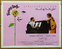d515 FUNNY LADY half-sheet movie poster '75 Barbra Streisand, James Caan
