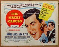 d523 GREAT CARUSO half-sheet movie poster R62 Mario Lanza, Ann Blyth