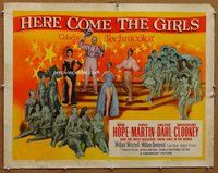 d539 HERE COME THE GIRLS style A half-sheet movie poster '53 Bob Hope