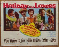 d543 HOLIDAY FOR LOVERS half-sheet movie poster '59 Clifton Webb, Wyman