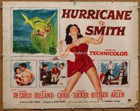 d546 HURRICANE SMITH half-sheet movie poster '52 sexy Yvonne De Carlo!