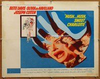 d547 HUSH HUSH SWEET CHARLOTTE half-sheet movie poster '65 Bette Davis