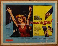 d549 I WANT TO LIVE style A half-sheet movie poster '58 Susan Hayward