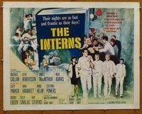 d554 INTERNS half-sheet movie poster '62 Michael Callan, Cliff Robertson