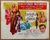 d555 INVITATION TO THE DANCE style A half-sheet movie poster '57 Gene Kelly