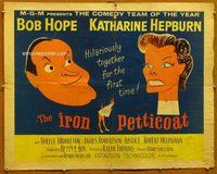 d556 IRON PETTICOAT half-sheet movie poster '56 Bob Hope, Kate Hepburn