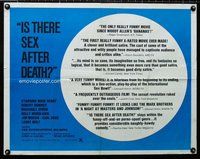 d557 IS THERE SEX AFTER DEATH? half-sheet movie poster '71 Alan Abel