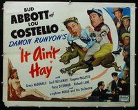 d558 IT AIN'T HAY half-sheet movie poster R49 Abbott & Costello, Shemp!