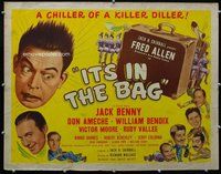d562 IT'S IN THE BAG yellow half-sheet movie poster '45 Fred Allen, Benny