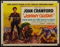 d565 JOHNNY GUITAR half-sheet movie poster '54 Joan Crawford, Nicholas Ray