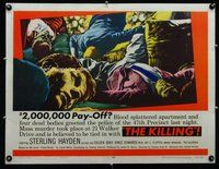 d014 KILLING half-sheet movie poster '56 classic dead bodies image!