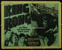 d570 KING KONG half-sheet movie poster R52 monster of creation's dawn!