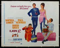 d573 LADY L half-sheet movie poster '66 Sophia Loren, Paul Newman, Niven