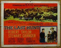 d575 LAST HUNT half-sheet movie poster '56 Robert Taylor, Stewart Granger