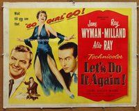 d579 LET'S DO IT AGAIN half-sheet movie poster '53 Jane Wyman, Milland