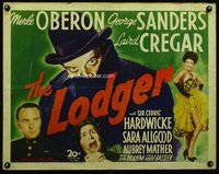d584 LODGER half-sheet movie poster '43 Laird Cregar as Jack the Ripper!