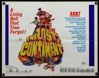 d586 LOST CONTINENT half-sheet movie poster '68 Hammer English sci-fi!