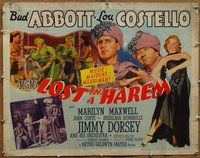 d587 LOST IN A HAREM half-sheet movie poster '44 Abbott & Costello!